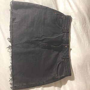 Topshop black denim mini skirt size 12